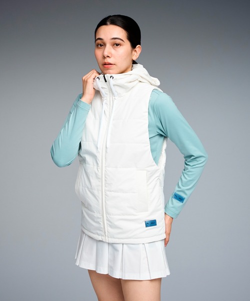PUMA（プーマ）の「PUMA プーマ ウィメンズ ゴルフ FOG パデッド ベスト（ブルゾン・レディース・ダークグリーン/オフホワイト・SMALL/MEDIUM/LARGE/X-LARGE）」の2枚目の写真
