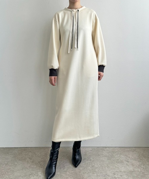 LHELBIE（レルビエ）の「ダブルコードワンピース（ワンピース・レディース・ネイビー/アイボリー/ブラック・M）」の18枚目の写真