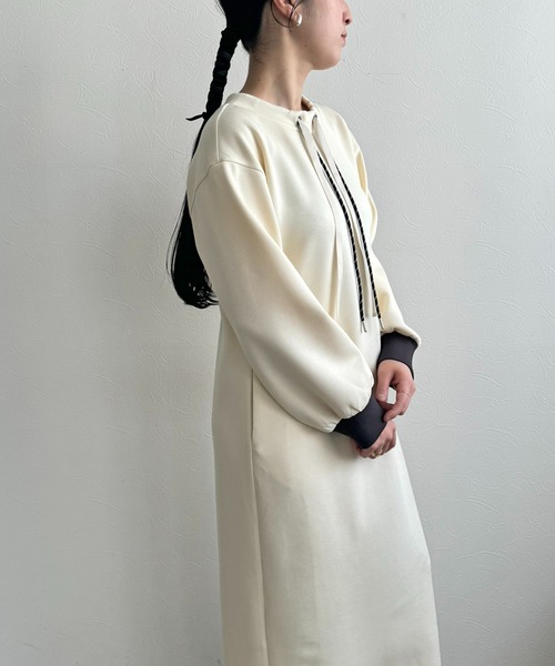 LHELBIE（レルビエ）の「ダブルコードワンピース（ワンピース・レディース・ネイビー/アイボリー/ブラック・M）」の21枚目の写真