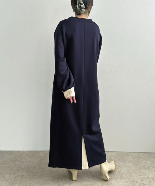 LHELBIE（レルビエ）の「ダブルコードワンピース（ワンピース・レディース・ネイビー/アイボリー/ブラック・M）」の9枚目の写真