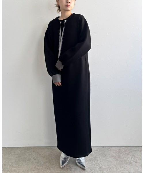 LHELBIE（レルビエ）の「ダブルコードワンピース（ワンピース・レディース・ネイビー/アイボリー/ブラック・M）」の5枚目の写真