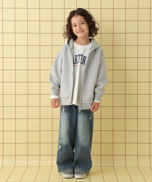 LEPSIM（レプシィム）の「【KIDS】パフエアZIPアップパーカー　587645（パーカー・キッズ・ネイビー/グレー・130/140/120）」の9枚目の写真