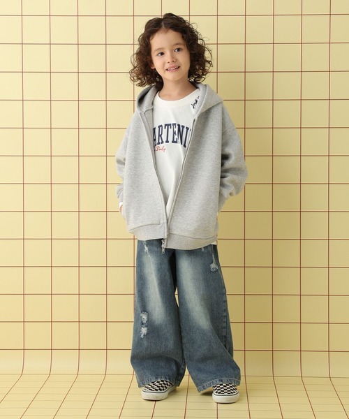 LEPSIM（レプシィム）の「【KIDS】パフエアZIPアップパーカー　587645（パーカー・キッズ・ネイビー/グレー・130/140/120）」の8枚目の写真