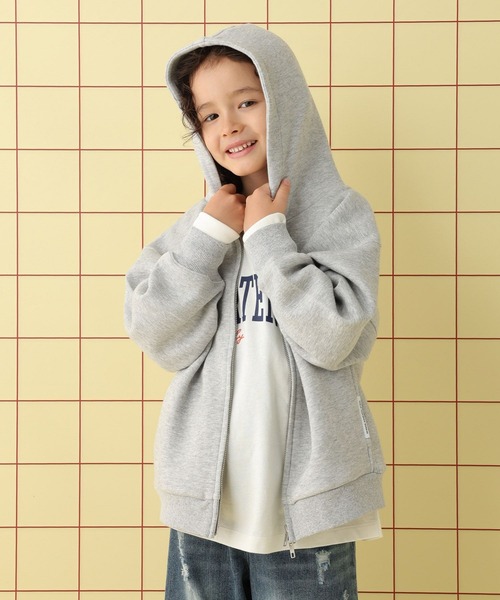 LEPSIM（レプシィム）の「【KIDS】パフエアZIPアップパーカー　587645（パーカー・キッズ・ネイビー/グレー・130/140/120）」の4枚目の写真
