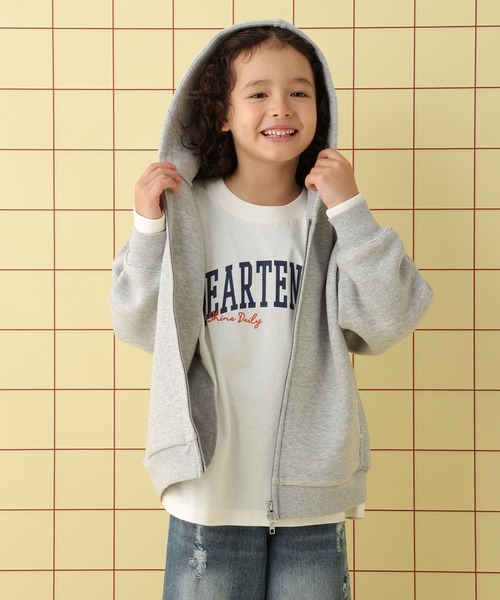 LEPSIM（レプシィム）の「【KIDS】パフエアZIPアップパーカー　587645（パーカー・キッズ・ネイビー/グレー・130/140/120）」の3枚目の写真