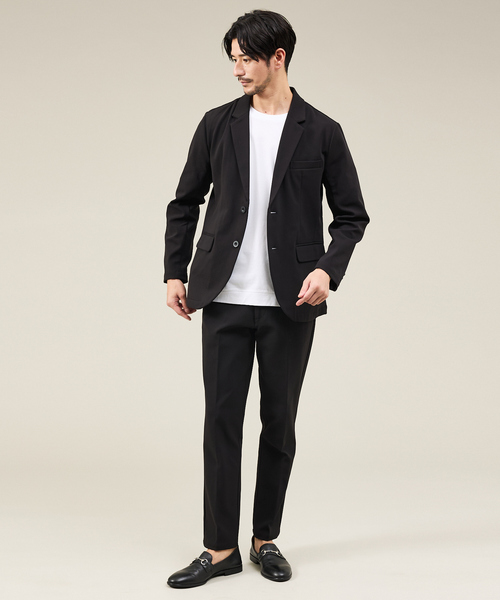 ABAHOUSE GRAY（アバハウスグレイ）の「【SMART CLOSET / WEB限定】ハイゲージ ポンチ セットアップ/スーツ ジャケット&スラックス（セットアップ・メンズ・モカ/ネイビー/ブラック・48/46/44/50）」の2枚目の写真
