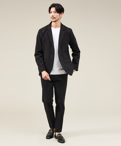 ABAHOUSE GRAY（アバハウスグレイ）の「【SMART CLOSET / WEB限定】ハイゲージ ポンチ セットアップ/スーツ ジャケット&スラックス（セットアップ・メンズ・モカ/ネイビー/ブラック・48/46/44/50）」の4枚目の写真