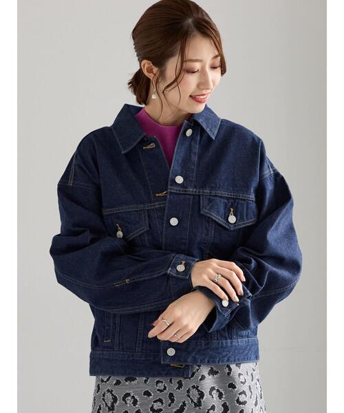 Te chichi（テチチ）の「【SOMETHING】デニムジャケット（ノーカラージャケット・レディース・ネイビー/ブルー・F）」の6枚目の写真