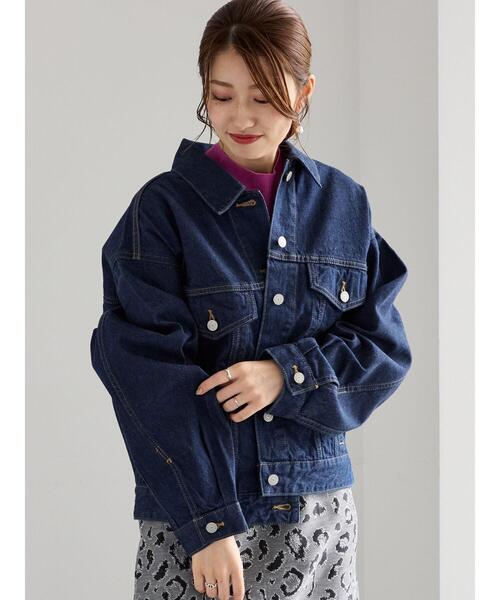 Te chichi（テチチ）の「【SOMETHING】デニムジャケット（ノーカラージャケット・レディース・ネイビー/ブルー・F）」の7枚目の写真