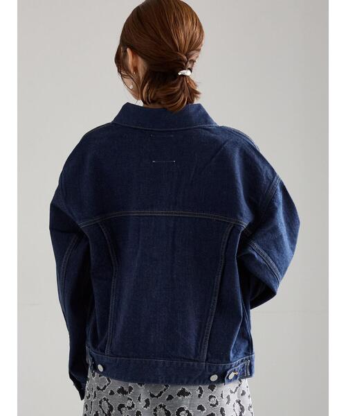 Te chichi（テチチ）の「【SOMETHING】デニムジャケット（ノーカラージャケット・レディース・ネイビー/ブルー・F）」の8枚目の写真