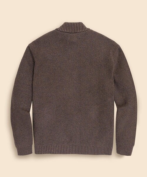 BROOKS BROTHERS(ブルックスブラザーズ)の「ストレッチナイロン/コットンブレンド ニット×キルティング ダウンジャケット(ダウンジャケット/コート・メンズ・ネイビー/ブラウン・LARGE/MEDIUM/SMALL)」の3枚目の写真