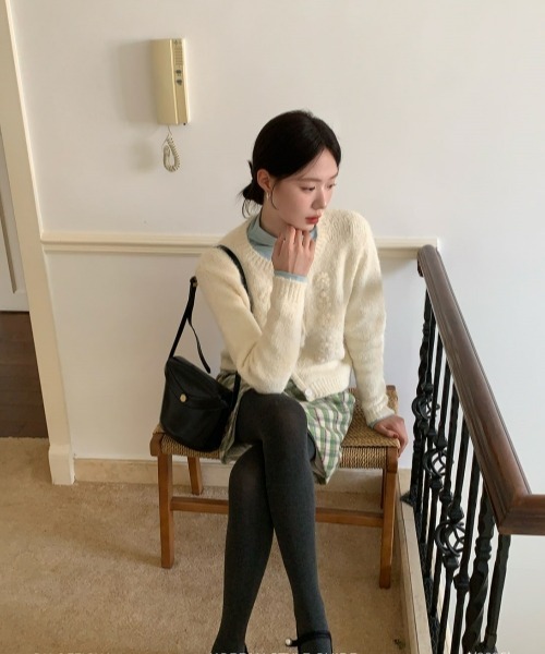 gossip！ロサンゼルス（ゴシップロサンゼルス）の「【Y2Kガーリー】レトロ配色チェックAラインスカート（ミディアム丈）（スカート・レディース・チェック・L/M/S）」の11枚目の写真