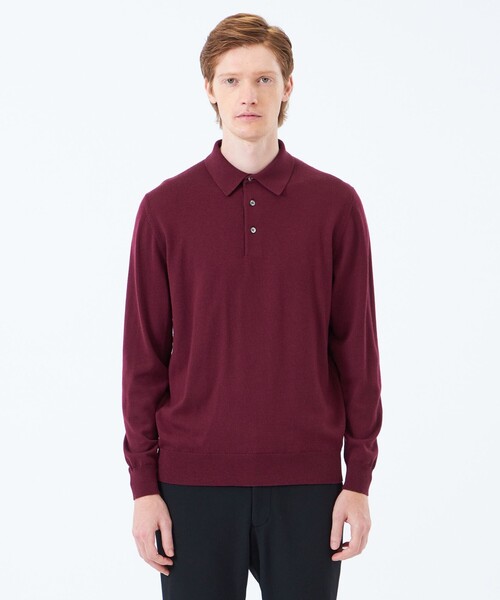 MACKINTOSH PHILOSOPHY（ﾏｯｷﾝﾄｯｼｭ ﾌｨﾛｿﾌｨｰ）の「ハイゲージ天竺 ニットポロ（ポロシャツ・メンズ・オフホワイト・40）」の6枚目の写真