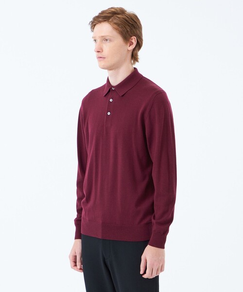 MACKINTOSH PHILOSOPHY（ﾏｯｷﾝﾄｯｼｭ ﾌｨﾛｿﾌｨｰ）の「ハイゲージ天竺 ニットポロ（ポロシャツ・メンズ・オフホワイト・40）」の7枚目の写真