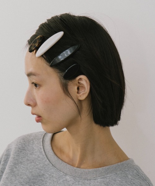 duei(デュイ)の「オーバルベーシックバレッタ(バレッタ/ヘアクリップ・レディース・ブラウン/ホワイト/ブラック・FREE)」の4枚目の写真