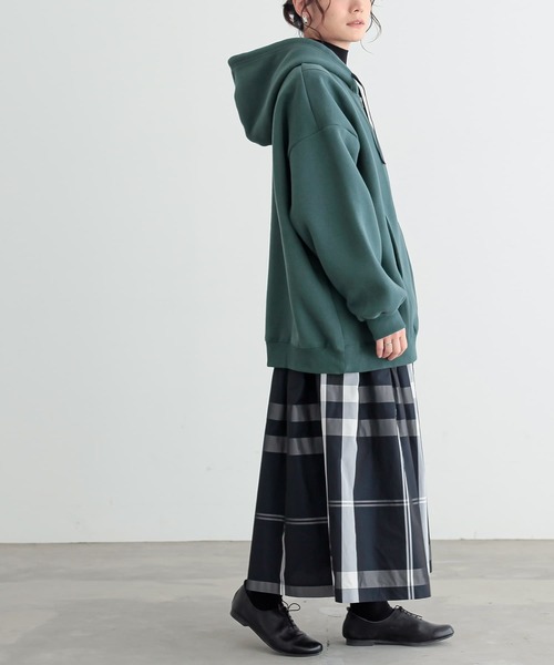 n'OrLABEL(ノアールレーベル)の「『裏起毛ダブルジップパーカー』(パーカー・レディース・ブラック/パープル/グリーン/ボルドー/チャコールグレー・FREE)」の20枚目の写真