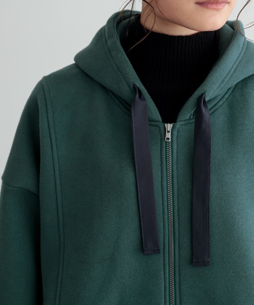 n'OrLABEL(ノアールレーベル)の「『裏起毛ダブルジップパーカー』(パーカー・レディース・ブラック/パープル/グリーン/ボルドー/チャコールグレー・FREE)」の21枚目の写真