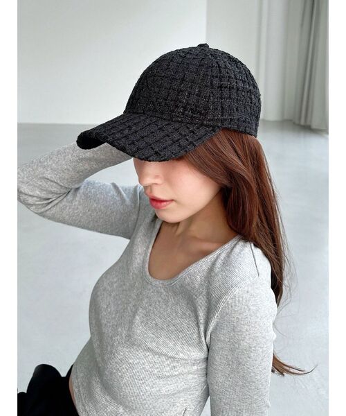 RESEXXY（リゼクシー）の「【NEWERA】ツイードキャップ（キャップ・レディース・ホワイト/ブラック・FREE）」の18枚目の写真