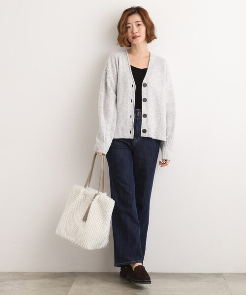 grove（グローブ）の「ポコポコエコファータッセルトート（トートバッグ・レディース・ベージュ/アイボリー/チャコールグレー・00）」の21枚目の写真