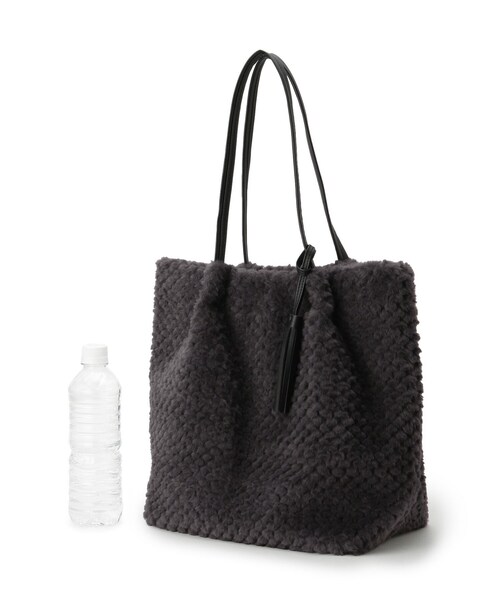 grove（グローブ）の「ポコポコエコファータッセルトート（トートバッグ・レディース・ベージュ/アイボリー/チャコールグレー・00）」の17枚目の写真