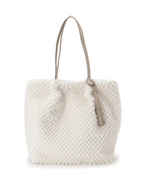 grove（グローブ）の「ポコポコエコファータッセルトート（トートバッグ・レディース・ベージュ/アイボリー/チャコールグレー・00）」の18枚目の写真