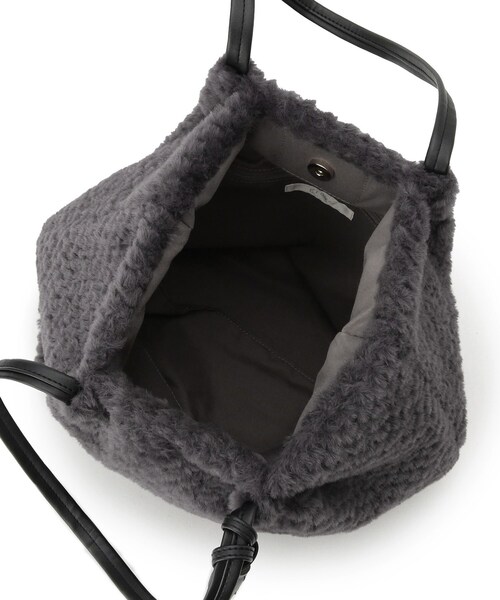 grove（グローブ）の「ポコポコエコファータッセルトート（トートバッグ・レディース・ベージュ/アイボリー/チャコールグレー・00）」の12枚目の写真