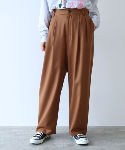 yuni（ユニ　）の「△washable wool wideパンツ（その他パンツ・レディース・ブラウン/グレー/ブラック/ベージュ/カーキ/アイボリー・S/M）」の5枚目の写真