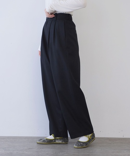 yuni（ユニ　）の「△washable wool wideパンツ（その他パンツ・レディース・ブラウン/グレー/ブラック/ベージュ/カーキ/アイボリー・S/M）」の15枚目の写真