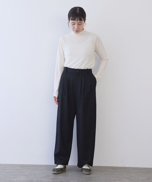 yuni（ユニ　）の「△washable wool wideパンツ（その他パンツ・レディース・ブラウン/グレー/ブラック/ベージュ/カーキ/アイボリー・S/M）」の17枚目の写真