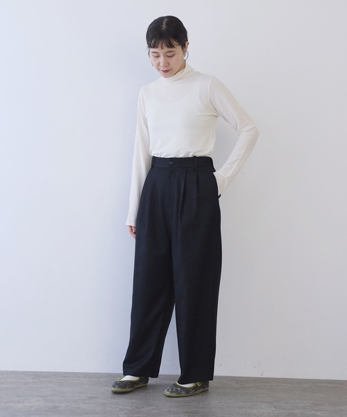 yuni（ユニ　）の「△washable wool wideパンツ（その他パンツ・レディース・ブラウン/グレー/ブラック/ベージュ/カーキ/アイボリー・S/M）」の18枚目の写真