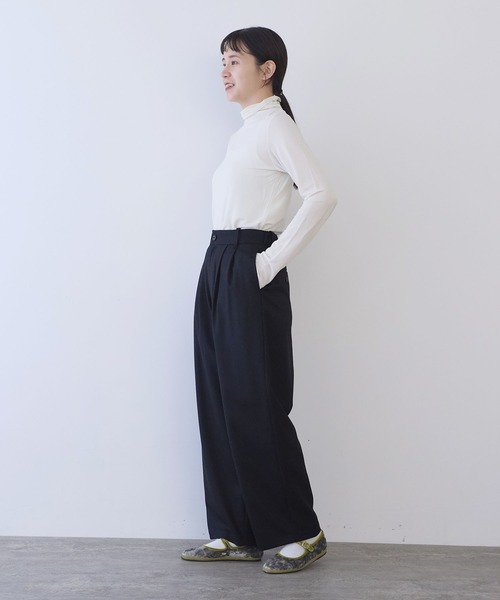 yuni（ユニ　）の「△washable wool wideパンツ（その他パンツ・レディース・ブラウン/グレー/ブラック/ベージュ/カーキ/アイボリー・S/M）」の19枚目の写真