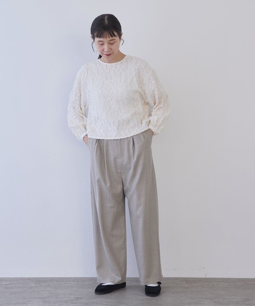 yuni（ユニ　）の「△washable wool wideパンツ（その他パンツ・レディース・ブラウン/グレー/ブラック/ベージュ/カーキ/アイボリー・S/M）」の8枚目の写真