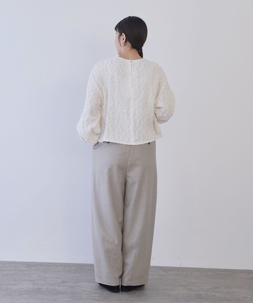 yuni（ユニ　）の「△washable wool wideパンツ（その他パンツ・レディース・ブラウン/グレー/ブラック/ベージュ/カーキ/アイボリー・S/M）」の9枚目の写真