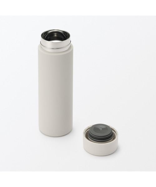 無印良品(ムジルシリョウヒン)の「真空断熱構造 保温保冷ボトル フラットタイプ 500mL(水筒・メンズ・ベージュ系/シルバー/ブラック・FREE)」の10枚目の写真