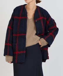 ノーカラージャケット（チェック柄）ファッション通販 - ZOZOTOWN