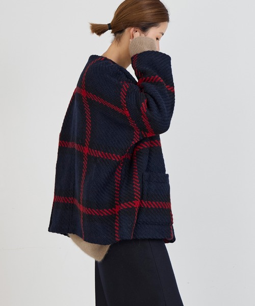 John branigan（ジョンブラニガン）の「【John Branigan】別注-ノーカラーVネックジャケット（ノーカラージャケット・レディース・レッド/イエロー・FREE）」の13枚目の写真