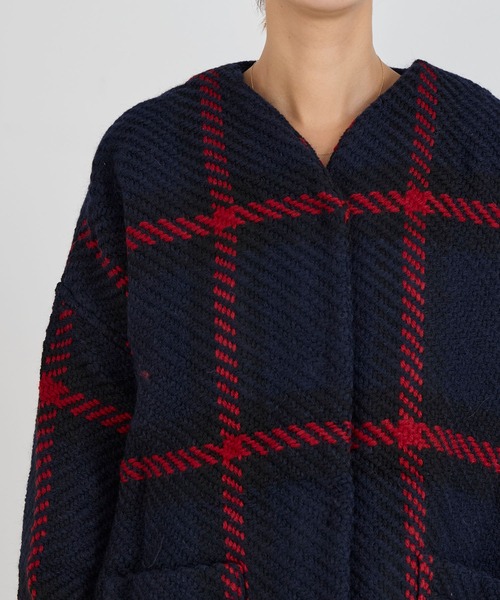 John branigan（ジョンブラニガン）の「【John Branigan】別注-ノーカラーVネックジャケット（ノーカラージャケット・レディース・レッド/イエロー・FREE）」の21枚目の写真