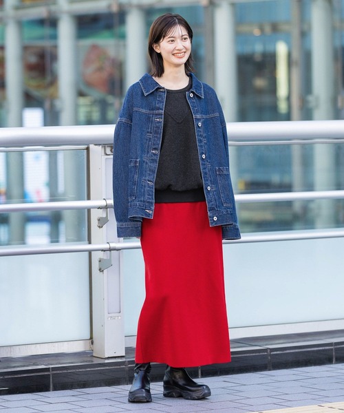 LAKOLE（ラコレ）の「レイヤードニットソー長袖 / 598891（ニット/セーター・レディース・グレー/ブラック/ベージュ・FREE）」の4枚目の写真