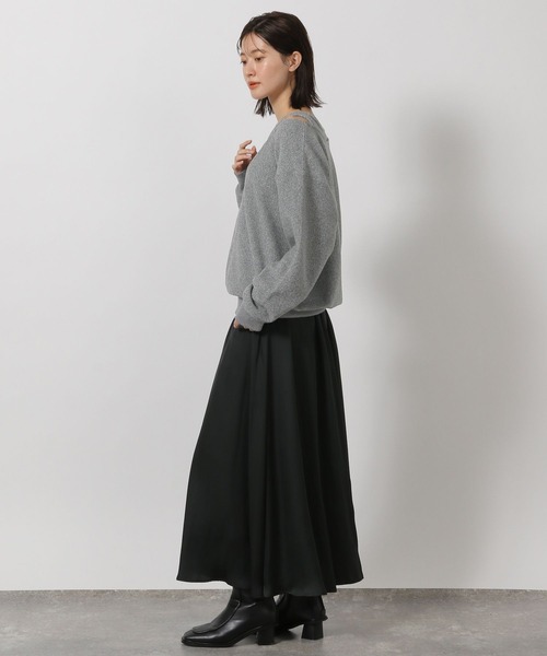 LAKOLE（ラコレ）の「レイヤードニットソー長袖 / 598891（ニット/セーター・レディース・グレー/ブラック/ベージュ・FREE）」の16枚目の写真