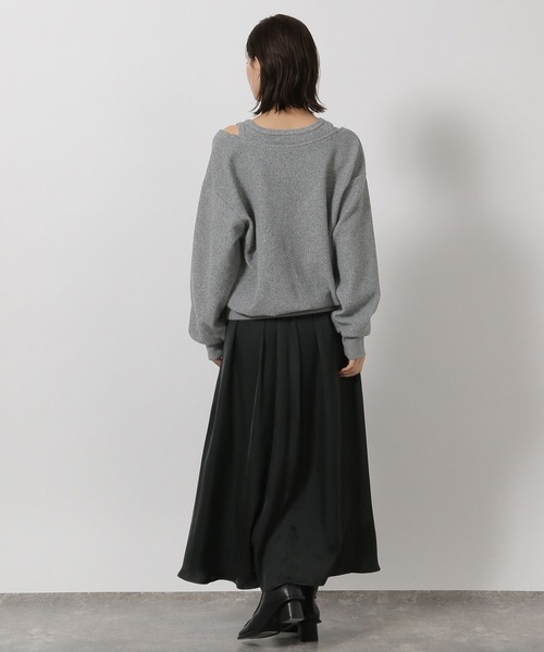 LAKOLE（ラコレ）の「レイヤードニットソー長袖 / 598891（ニット/セーター・レディース・グレー/ブラック/ベージュ・FREE）」の17枚目の写真