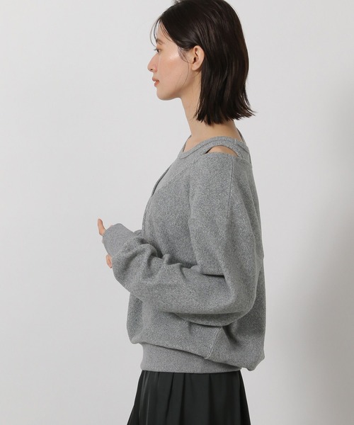 LAKOLE（ラコレ）の「レイヤードニットソー長袖 / 598891（ニット/セーター・レディース・グレー/ブラック/ベージュ・FREE）」の18枚目の写真