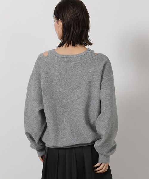 LAKOLE（ラコレ）の「レイヤードニットソー長袖 / 598891（ニット/セーター・レディース・グレー/ブラック/ベージュ・FREE）」の19枚目の写真