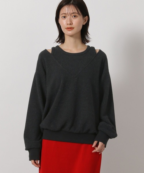 LAKOLE（ラコレ）の「レイヤードニットソー長袖 / 598891（ニット/セーター・レディース・グレー/ブラック/ベージュ・FREE）」の10枚目の写真