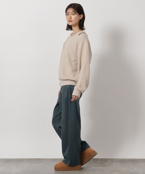 LAKOLE（ラコレ）の「レイヤードニットソー長袖 / 598891（ニット/セーター・レディース・グレー/ブラック/ベージュ・FREE）」の21枚目の写真