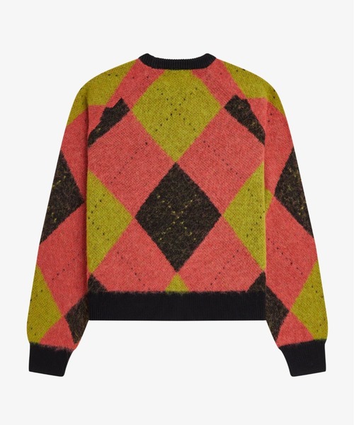 FRED PERRY（フレッドペリー）の「Amy Winehouse Brushed Argyle Knitted Jumper／エイミー・ワインハウス アーガイル起毛ニット（ニット/セーター・レディース・ピンク・10）」の10枚目の写真