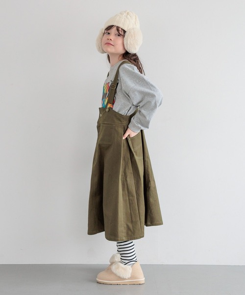 BAYFLOW（ベイフロー）の「[裏ボアであったか♪]ケーブルファーニット帽(KIDS)（ニットキャップ/ビーニー・キッズ・アイボリー/チャコール・FREE）」の11枚目の写真