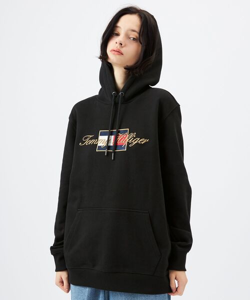 TOMMY HILFIGER（トミーヒルフィガー）の「【オンライン限定】ゴールドエンブロイダーフーディー（パーカー・メンズ・ブラック/ホワイト・SMALL/X-LARGE/MEDIUM/LARGE）」の11枚目の写真