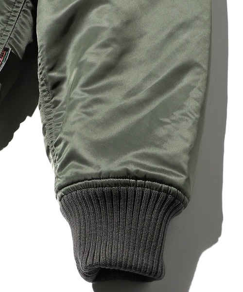 Valley Apparel(バレーアパレル)の「フーデッドリブフライトナイロンジャケット/フライトジャケット(ミリタリージャケット・メンズ・ネイビー/ダークグレー/シルバー/ブラック/グレー系その他・SMALL/MEDIUM/LARGE/X-LARGE)」の10枚目の写真