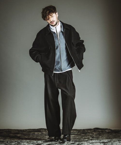 NO ID.(ノーアイディ)の「【NO ID.】Rib Half-Zip Big Pullover / テレコ ハーフ ジップ ビッグ プルオーバー(Tシャツ/カットソー・メンズ・ホワイト/グレー/ブラック・1/2)」の10枚目の写真