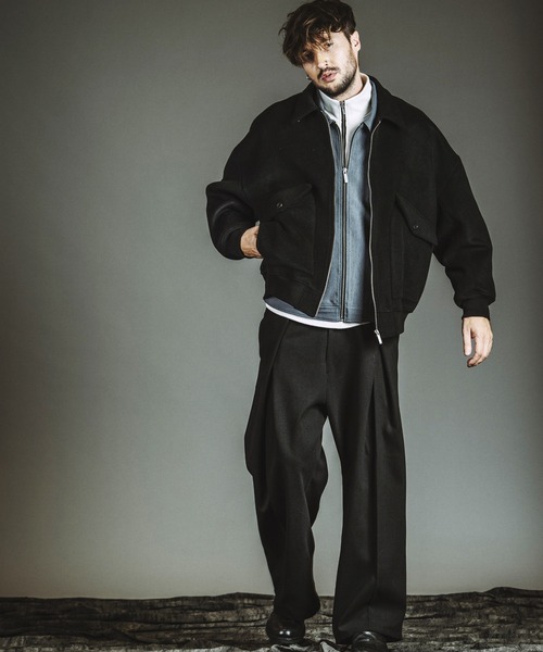 NO ID.(ノーアイディ)の「【NO ID.】Rib Half-Zip Big Pullover / テレコ ハーフ ジップ ビッグ プルオーバー(Tシャツ/カットソー・メンズ・ホワイト/グレー/ブラック・1/2)」の12枚目の写真
